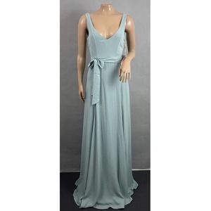 Show Me Your MuMu Dress Women XXS Jenn Maxi Green Silver Sage Crisp Wedding NWT